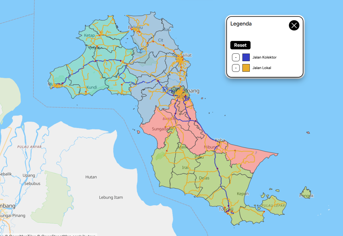 Gambar 3. Persebaran Depot dan SPBU di Pulau Bangka (Penyusun, 2026)