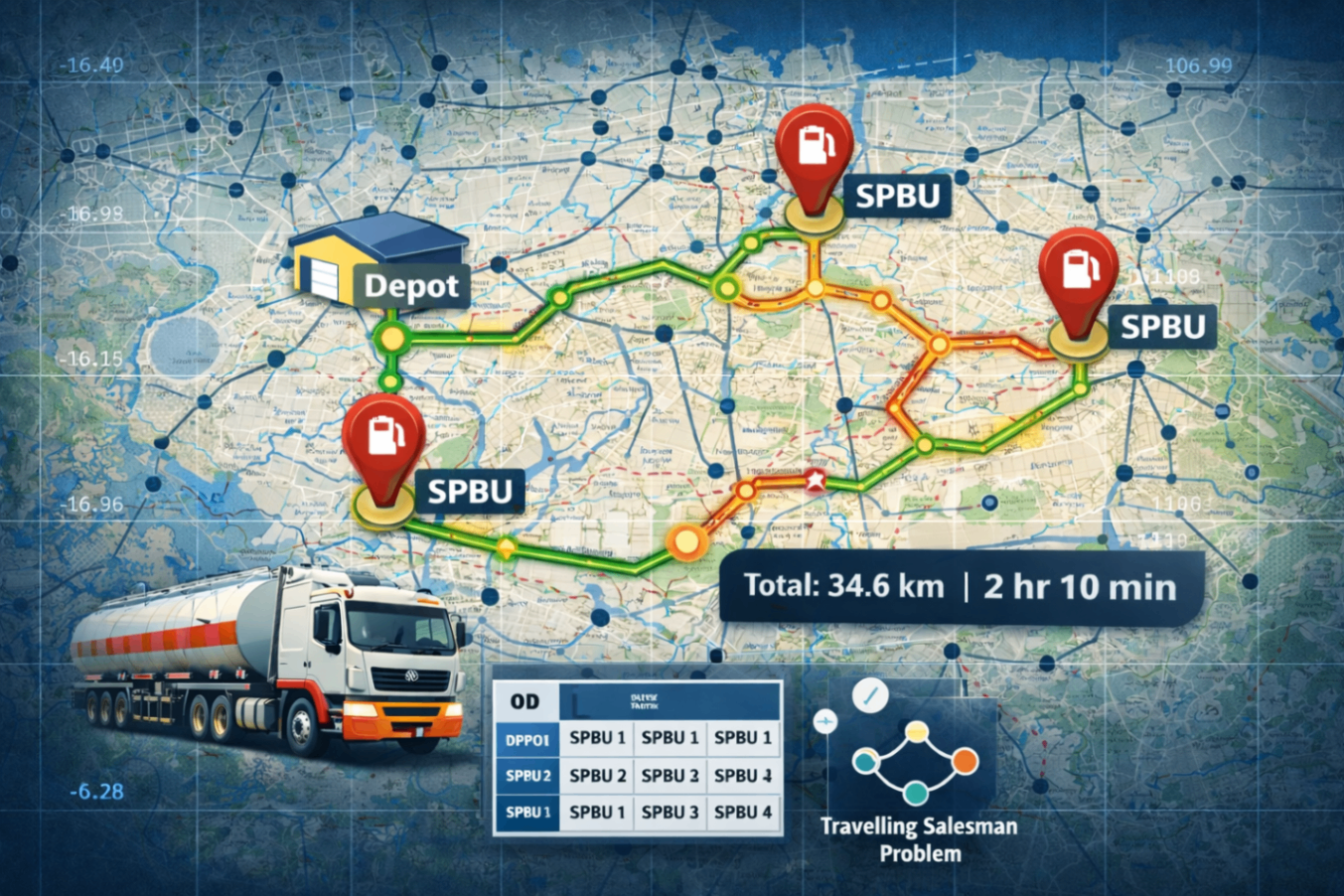 Analisis Rute Optimal Distribusi BBM Menggunakan Network Analysis Berbasis Sistem Informasi Geografis