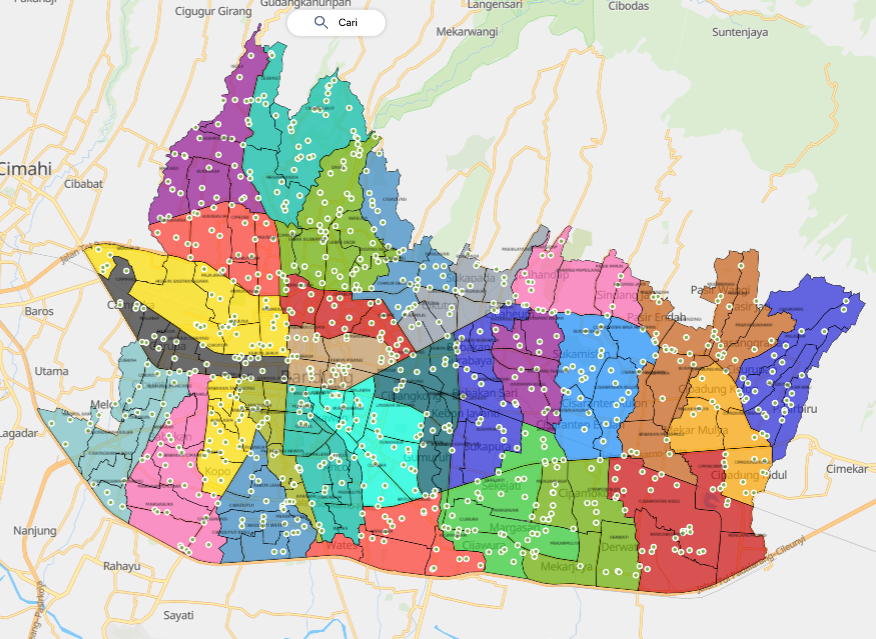 Hasil Penginputan Koordinat Sampel