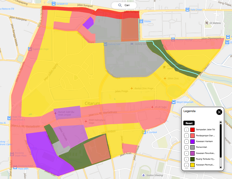 Peta RTRW Kelurahan Citarum
