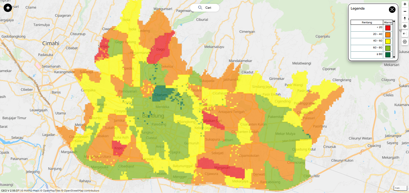 PENENTUAN LOKASI STRATEGIS BISNIS F&B 
BERBASIS DATA DEMOGRAFI DAN POLA AKTIVITAS 
DI KOTA BANDUNG