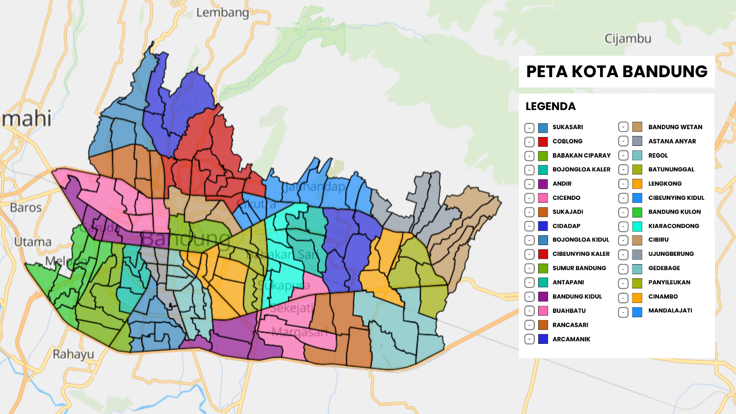 Peta Administrasi Kota Bandung