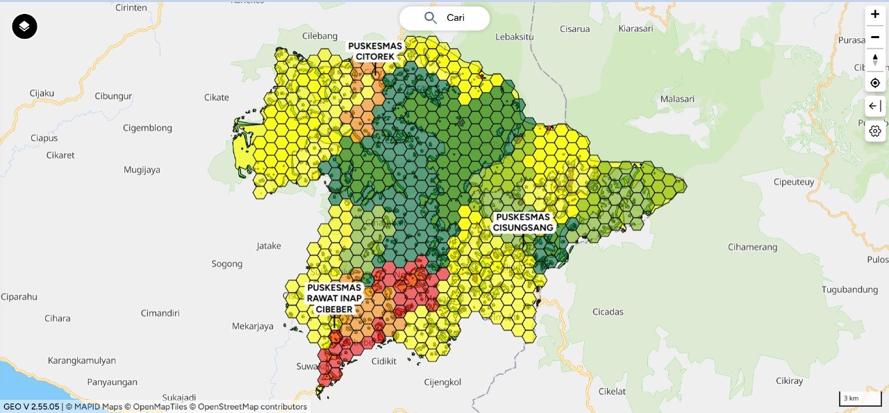 Risiko tanah longsor di Kecamatan Cibeber