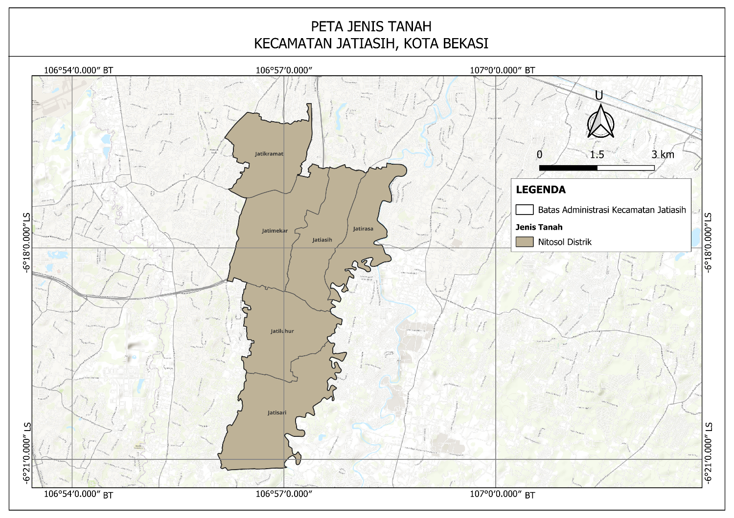 Peta Jenis Tanah Jatiasih
