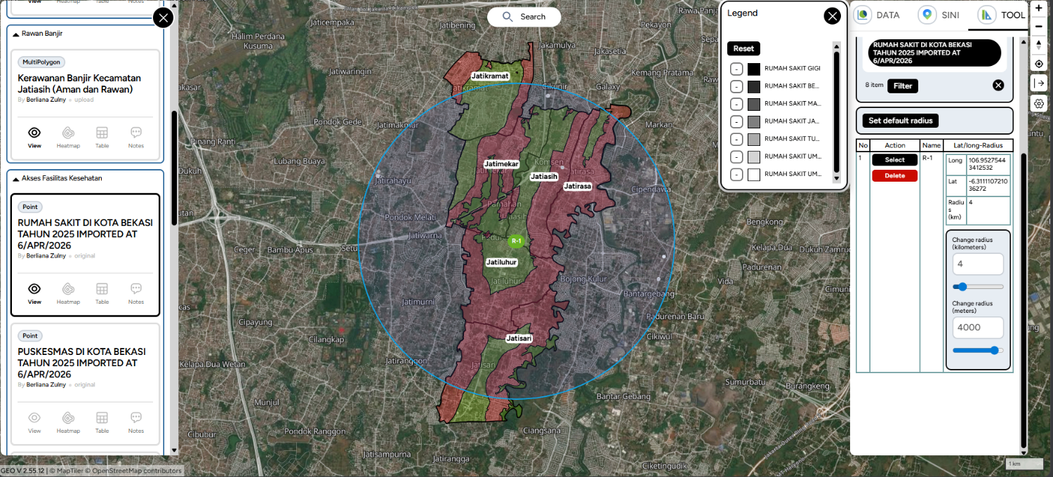 Rumah Sakit - Radius 4 km