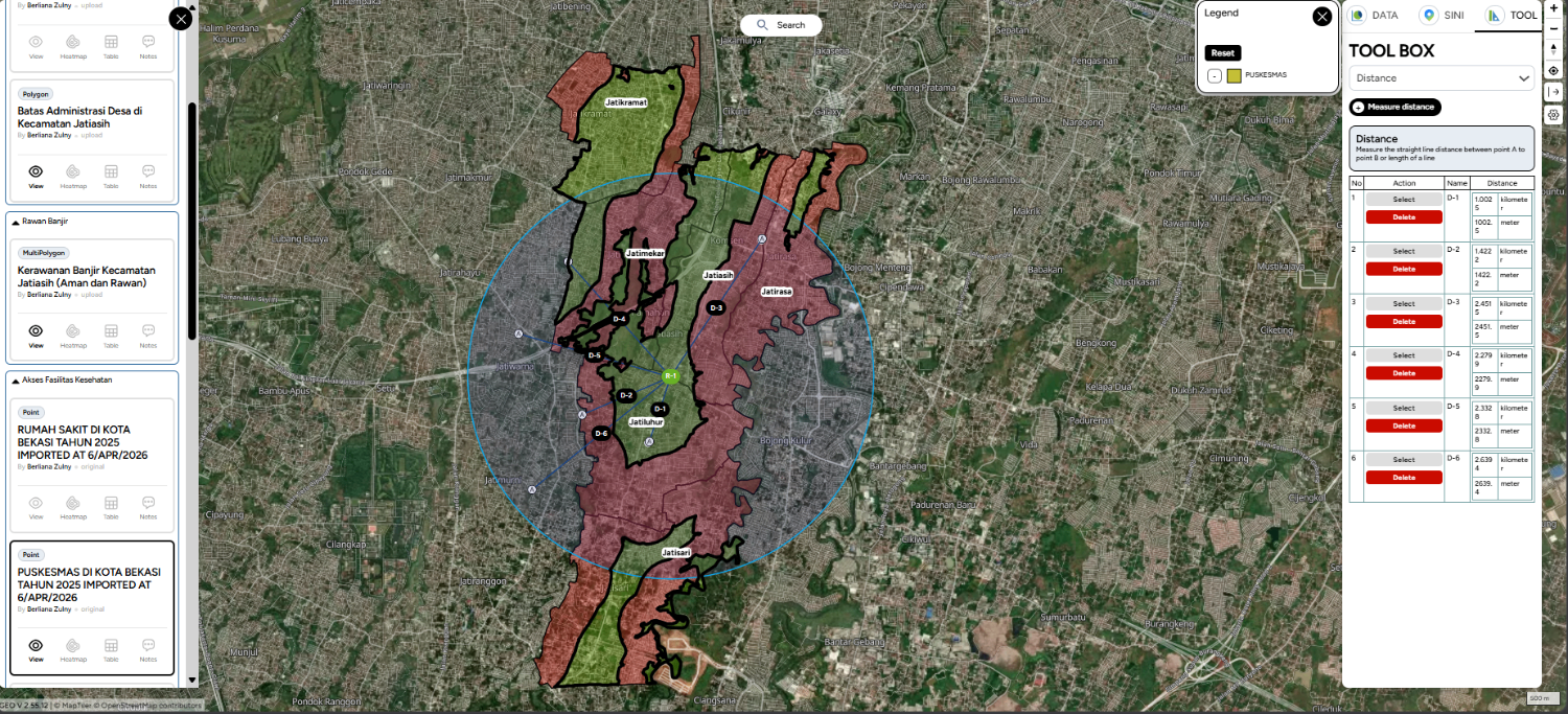 Puskesmas - Distance