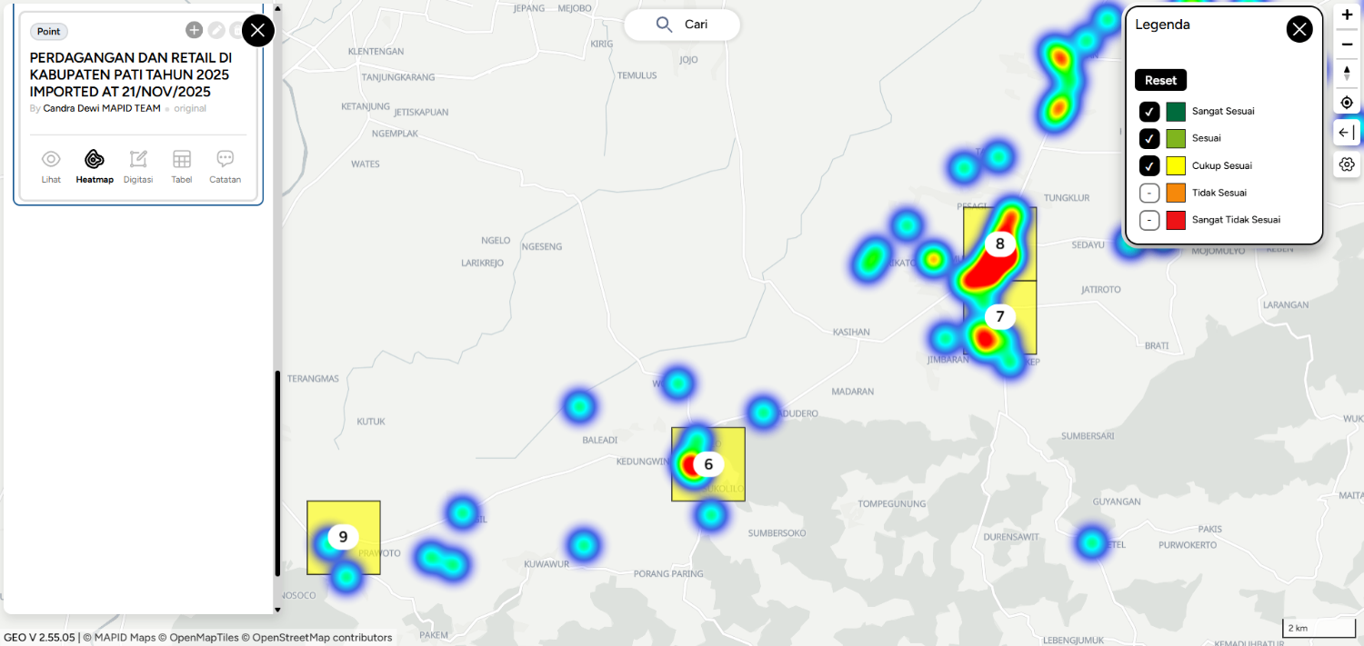Kesesuaian dengan Heatmap POI Ritel (2)