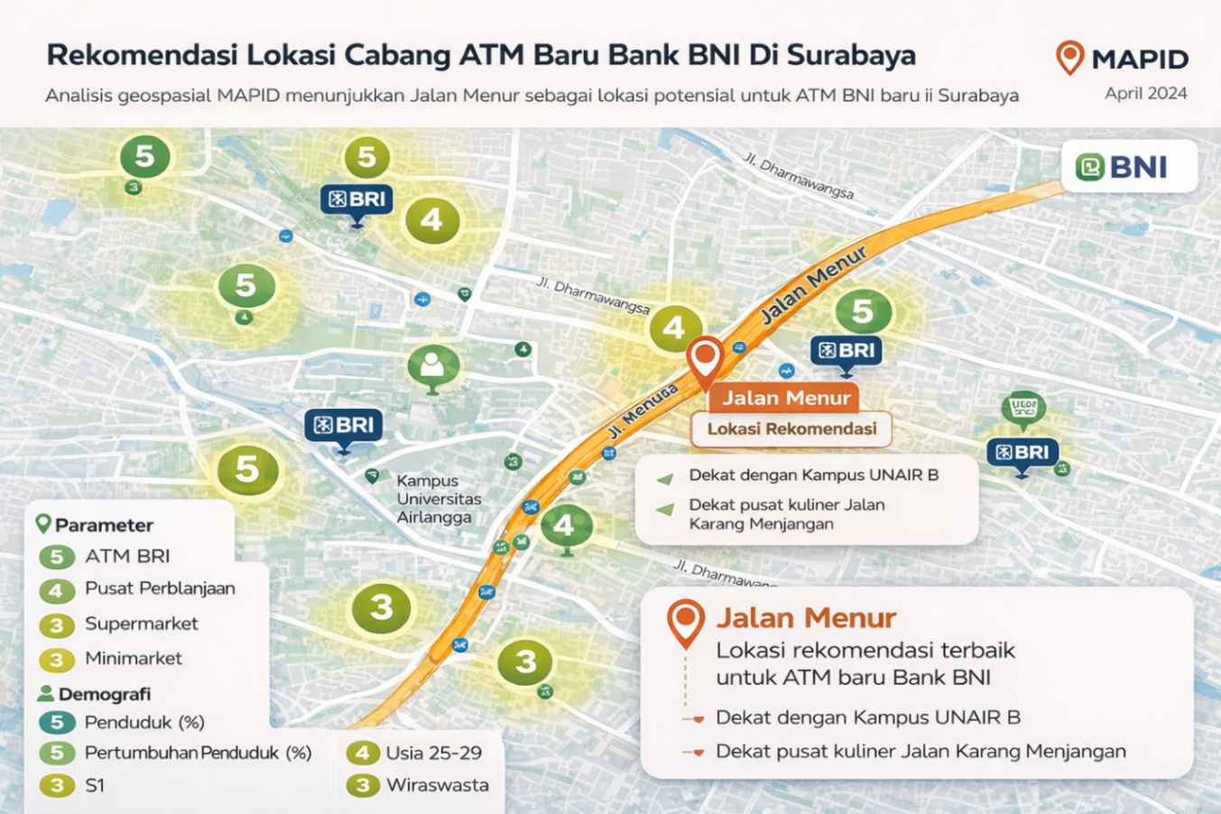 Rekomendasi Lokasi Cabang ATM Baru Bank BNI di Surabaya