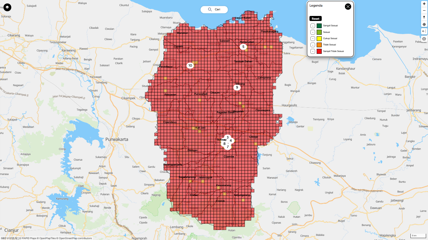 Peta Hasil Site Analytics (SINI)
