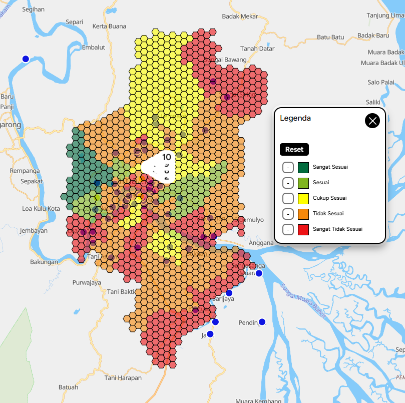 Gambar 2. Hasil site selection