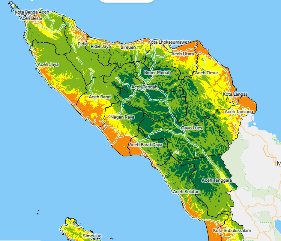 peta kerawanan buffer