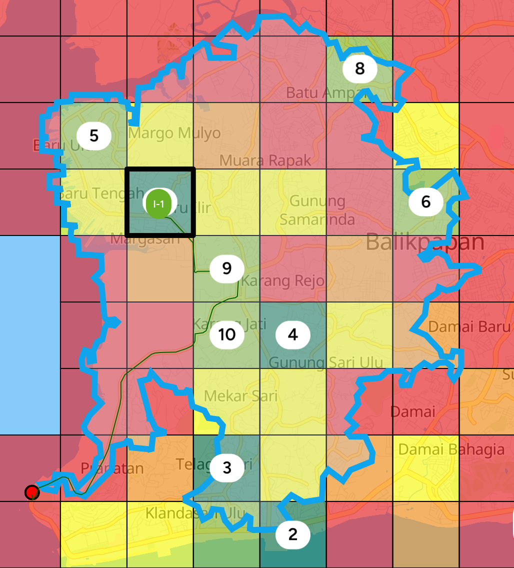 Isochrone Balikpapan