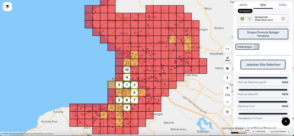 Site Selection Manado