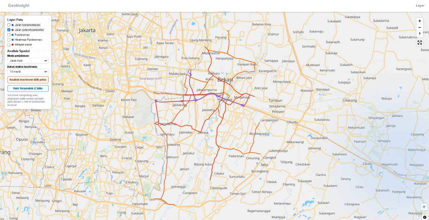 Layar Jalan Arteri Kota Bekasi