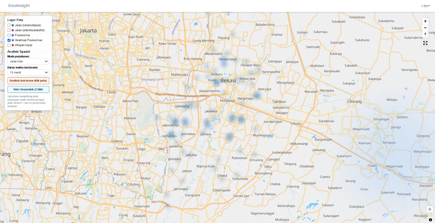 Layer Daerah Heatmap Kota Bekasi