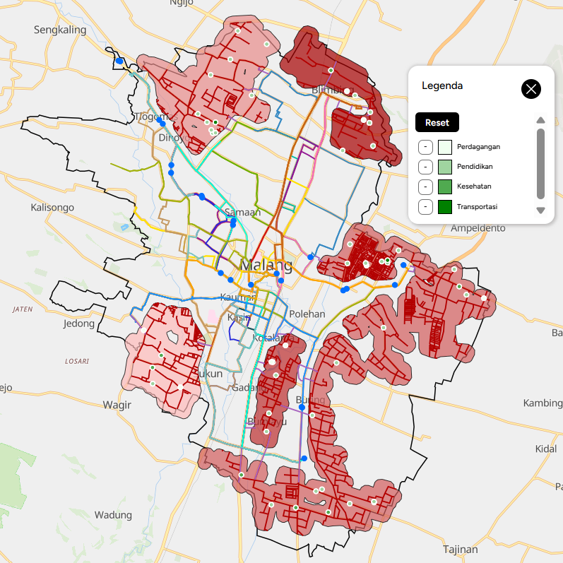 Peta Faktor Pendukung Penyusunan Koridor Rerouting