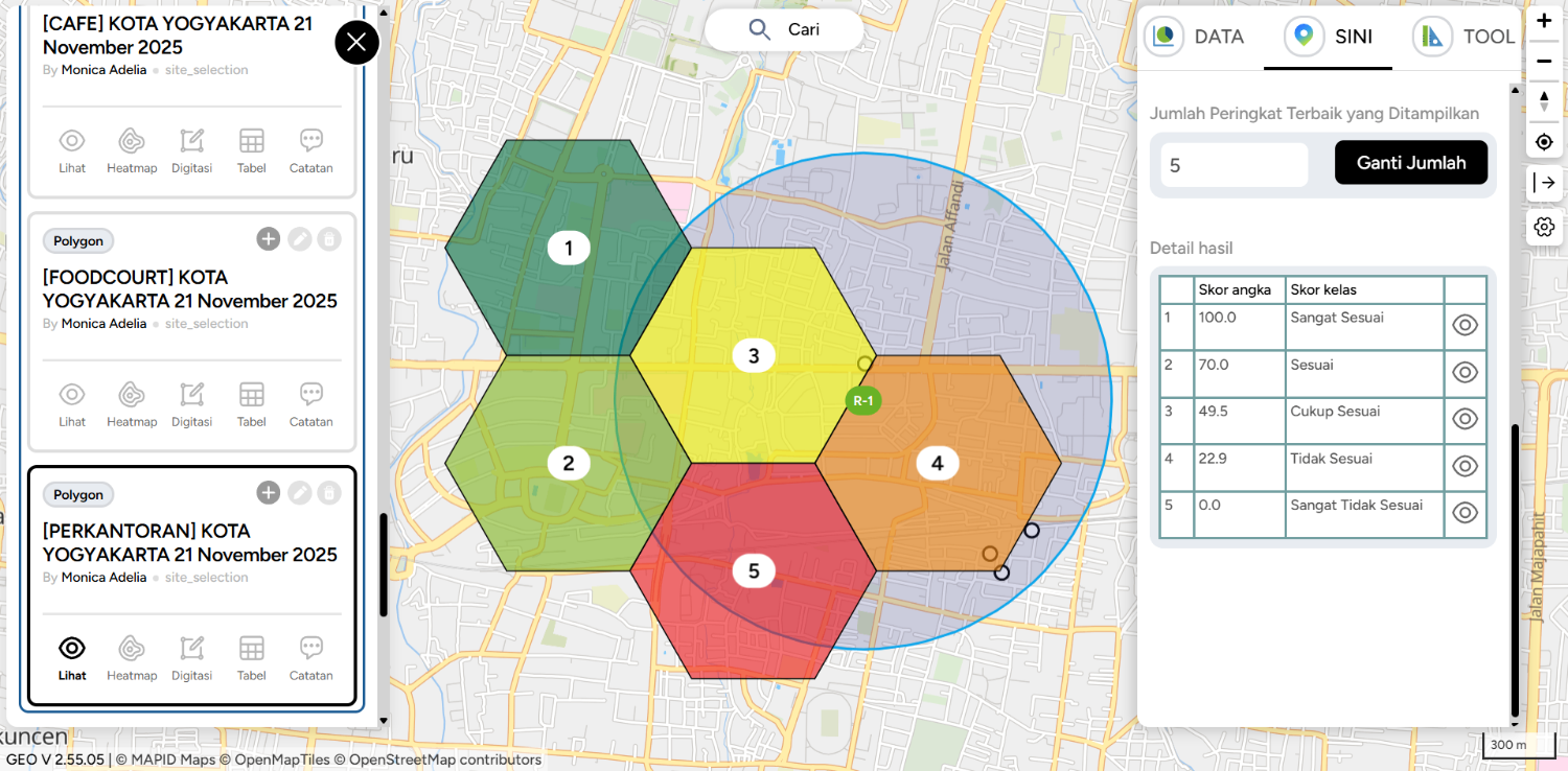 hasil analisis kompetitor dan POI kantor