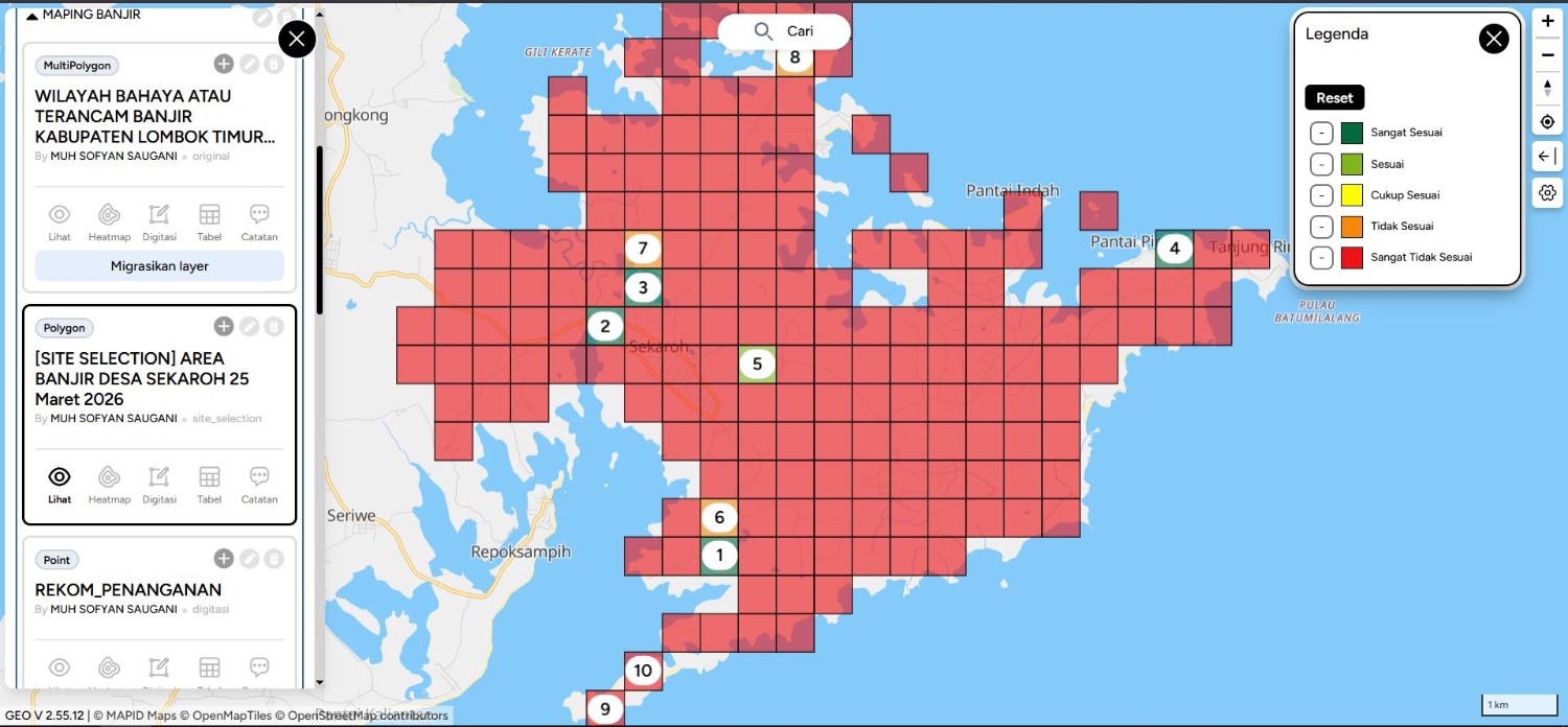 Hasil site selection 