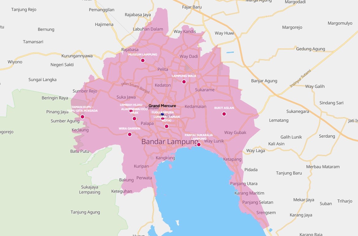 sebaran lokasi wisata