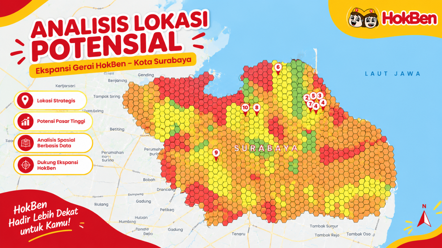 Analisis Kesesuaian Lokasi dan Peluang Pasar untuk Ekspansi Gerai HokBen Berbasis Location Intelligence di Kota Surabaya