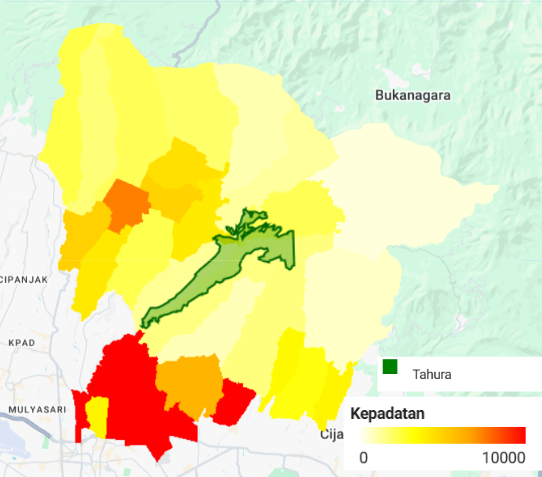 Gambar 5 Peta Kepadatan Penduduk