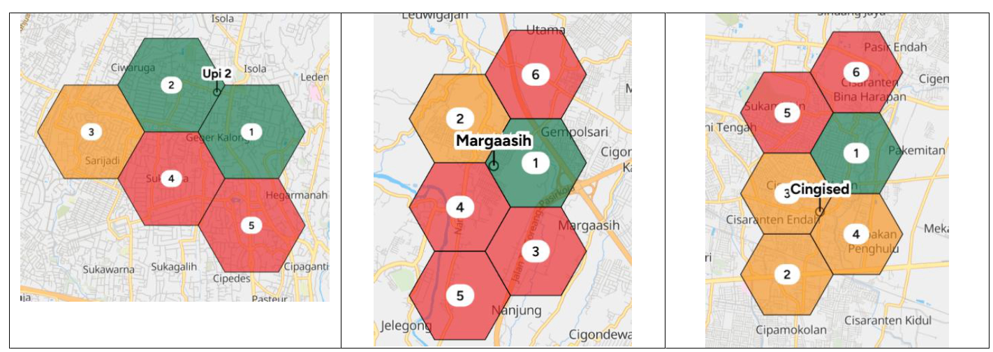 Analisa Grid Hexagonal 1.5km pada Titik Sampel Cabang 