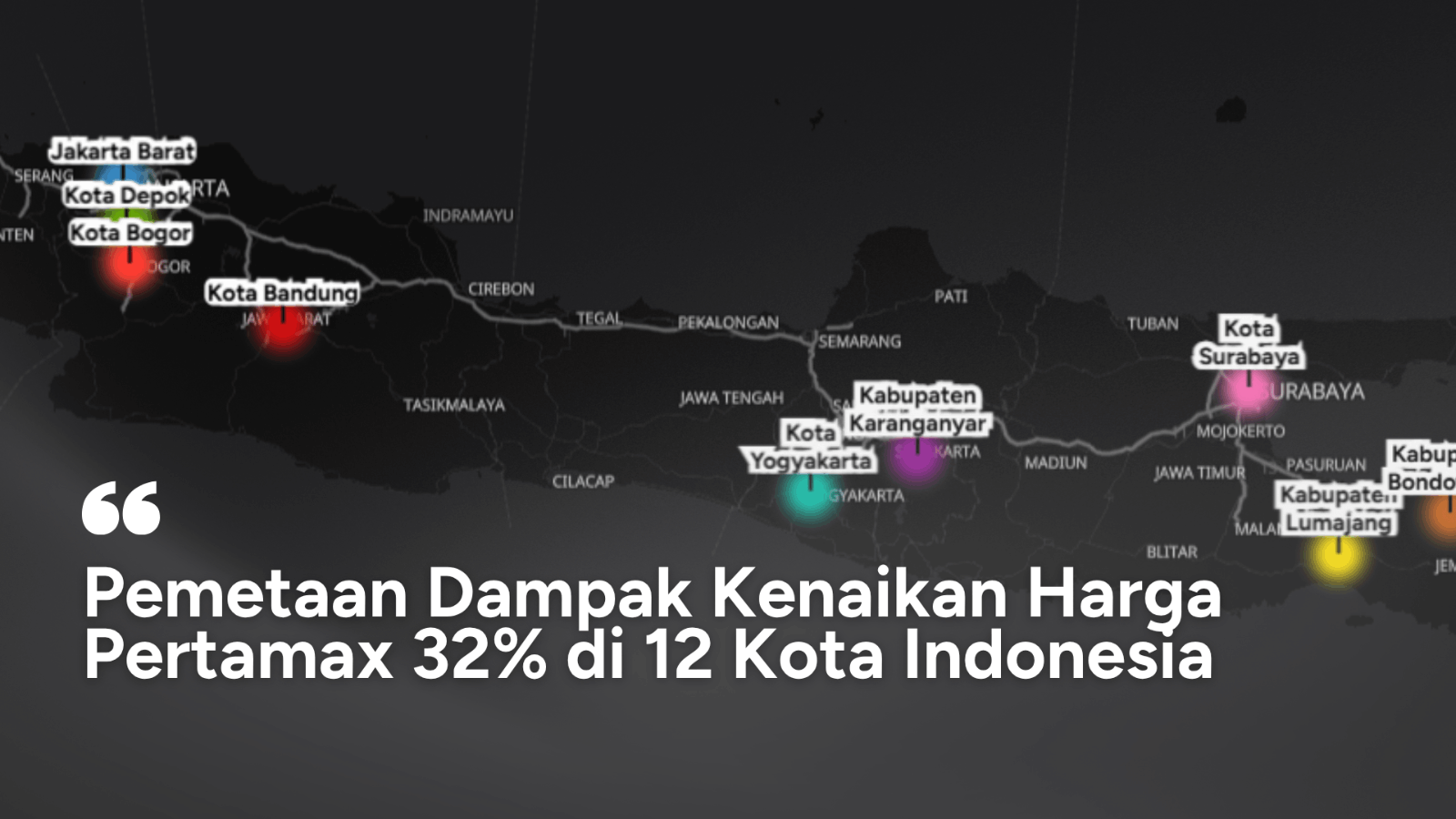 Pemetaan Dampak Kenaikan Harga Pertamax 32% di 12 Kota Indonesia