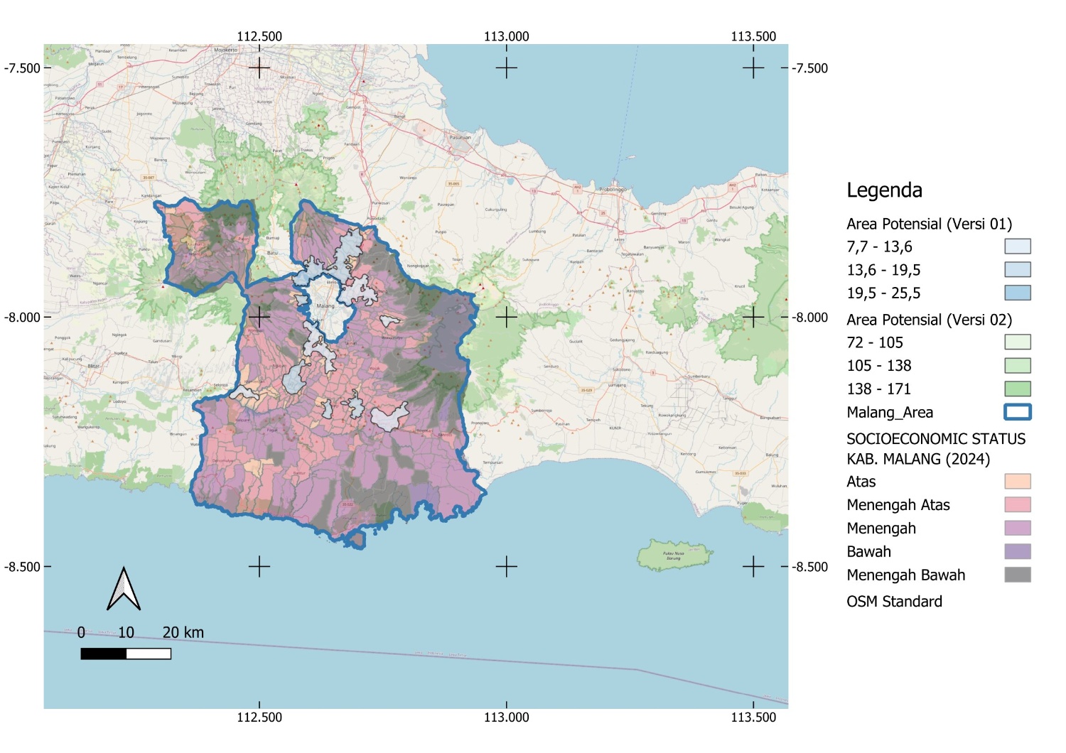 Analisis Potensi Area Investasi FnB berbasis spasial di Kabupaten Malang, Jawa Timur