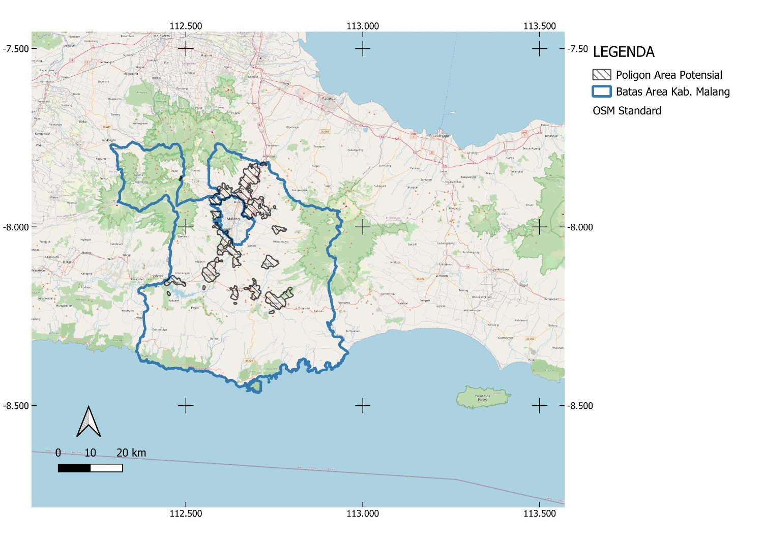 Peta Area Potensial Kab. Malang